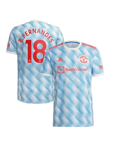 MAILLOT MANCHESTER UNITED EXTERIEUR BRUNO FERNANDES 2021-2022
