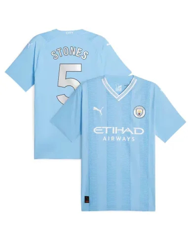 MAILLOT MANCHESTER CITY DOMICILE STONES VERSION AUTHENTIC 2023-2024
