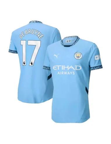 MAILLOT MANCHESTER CITY DOMICILE DE BRUYNE AUTHENTIC 2024-2025